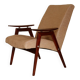 Vintage armchair design by J. Smidek mid century modern design chair tissu beige