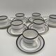 set of 7 coffee cups + saucers - vintage Rörstrand - Scandinavian design