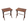 Pair of Mahogany Side Tables with X-shaped Legs. French Work. Circa.