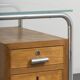 Cova Milano rationalist desk in walnut, tubular steel and glass, 1940s