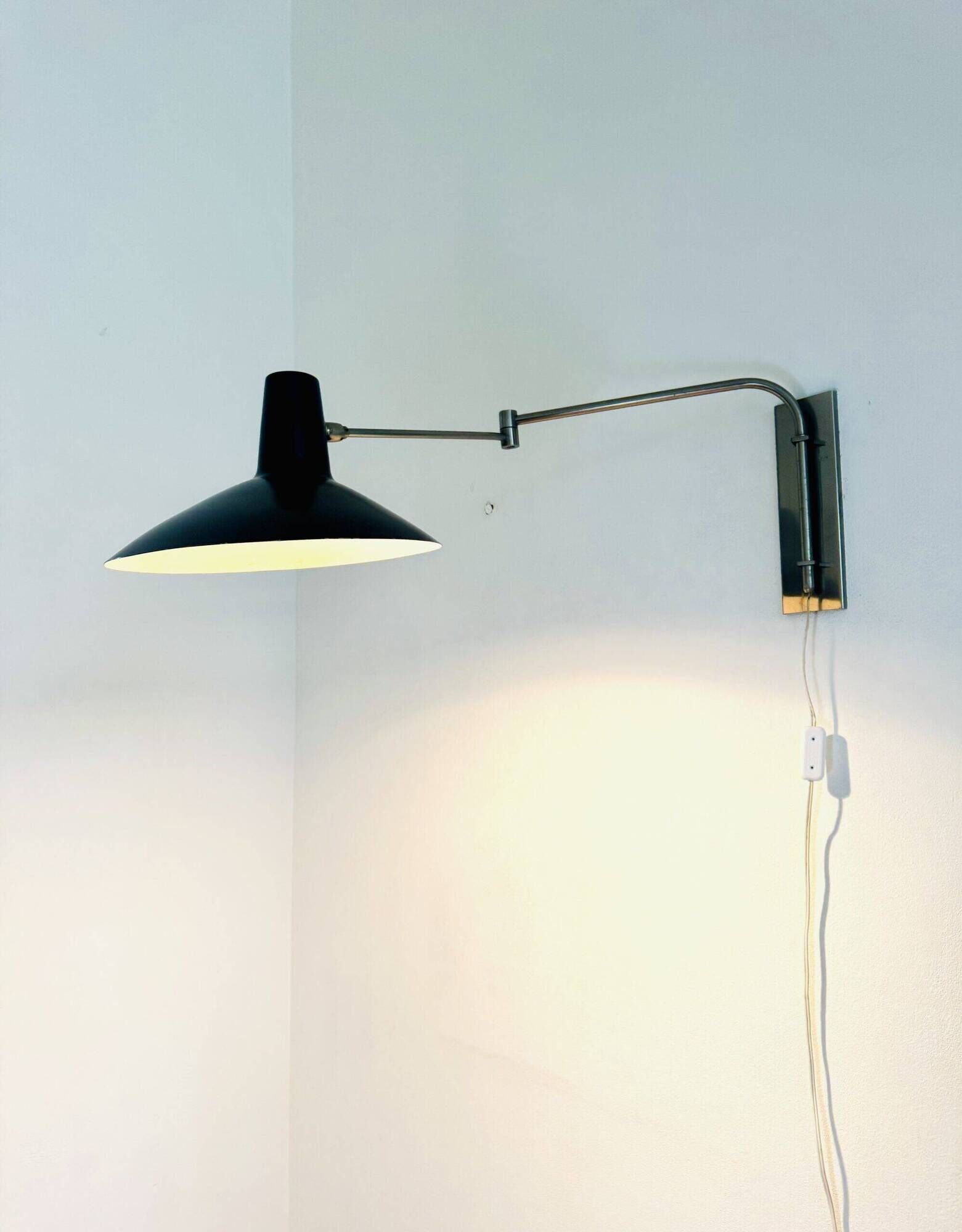 Adjustable Swing-Arm Wall Lamp By Artimeta, The Netherlands 1950S