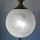 70s frosted engraved globe lantern chandelier