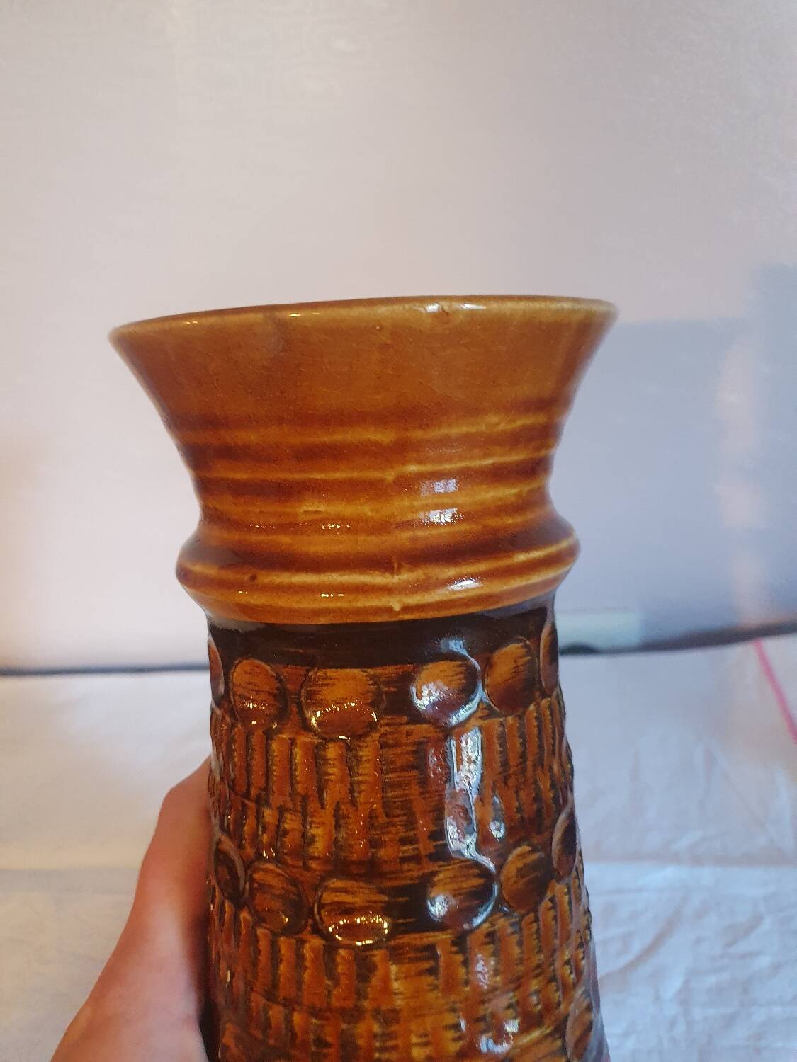 Vase w germany bay numbered 76 25 vintage 70's