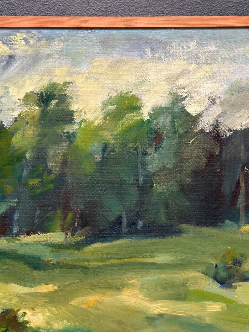 Original Swedish Oil on Canvas “Forest” by Leif Nilsson – Signed – Vintage