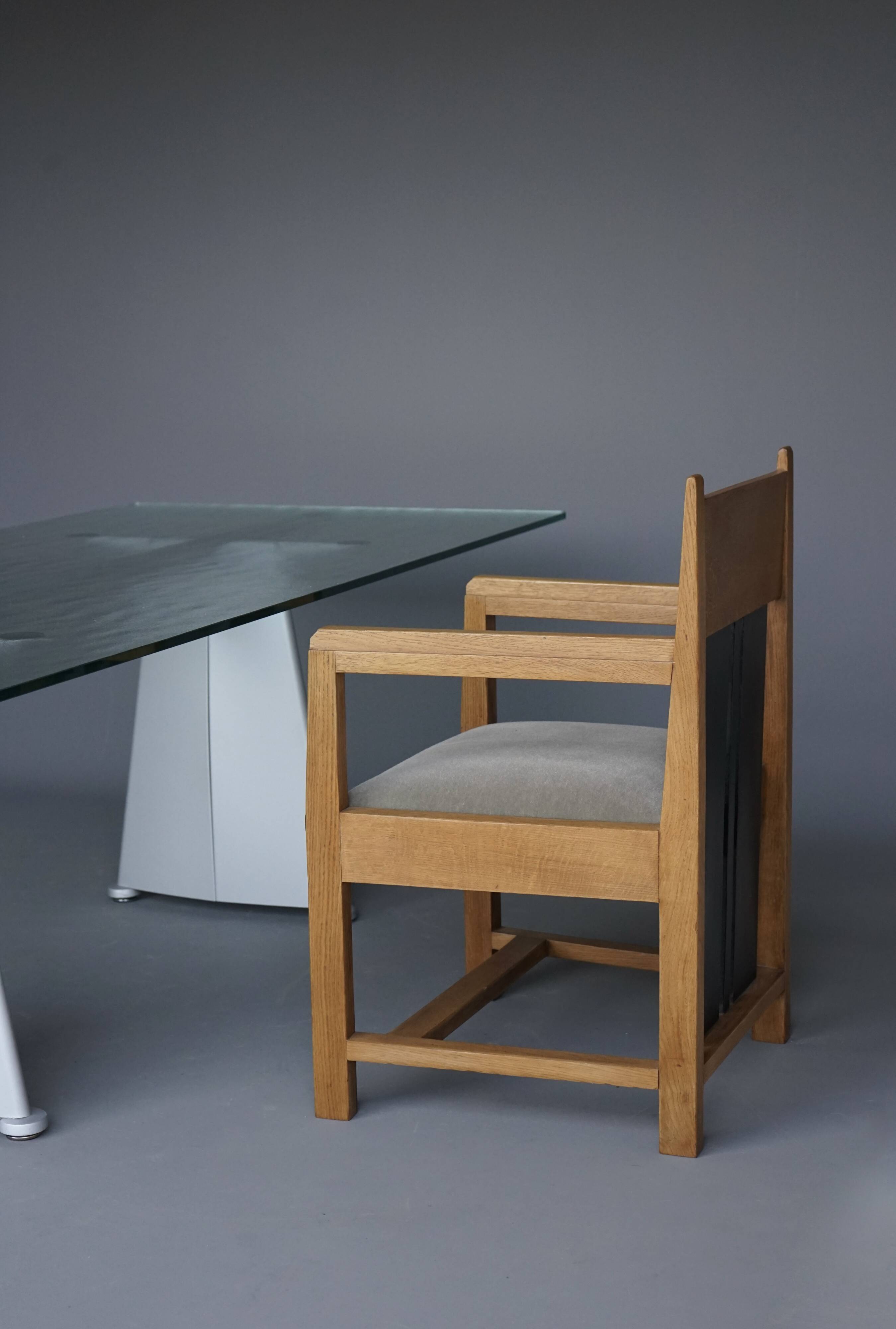 Oak Dutch Art Deco Armchair by Cor Alons for Winterkamp & van Putten