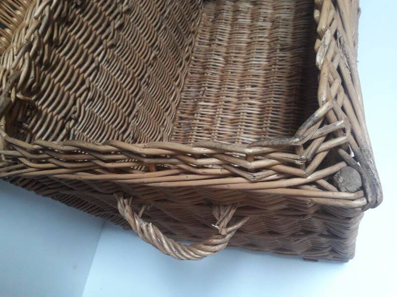Wicker trunk L75xH53xD48 vintage