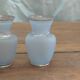Set of 2 small vases like Frosted Boom grey/white and gold liseret