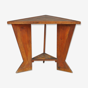 Triangular table inlaid Art nouveau 1900