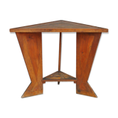 Triangular table inlaid Art nouveau 1900