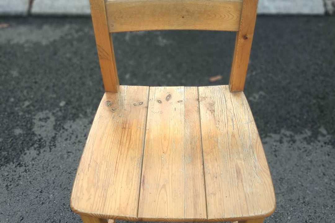 6 pine chairs chalet mountain seventies vintage