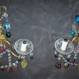 Set wall lamps of murano decor fruit cluster