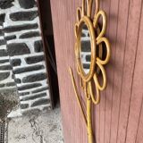 Vintage rattan mirror