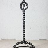 Large brutalist chain floor lamp