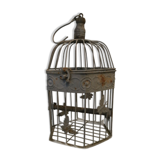 Grey metal cage