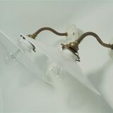 Pair of opaline wall lamps