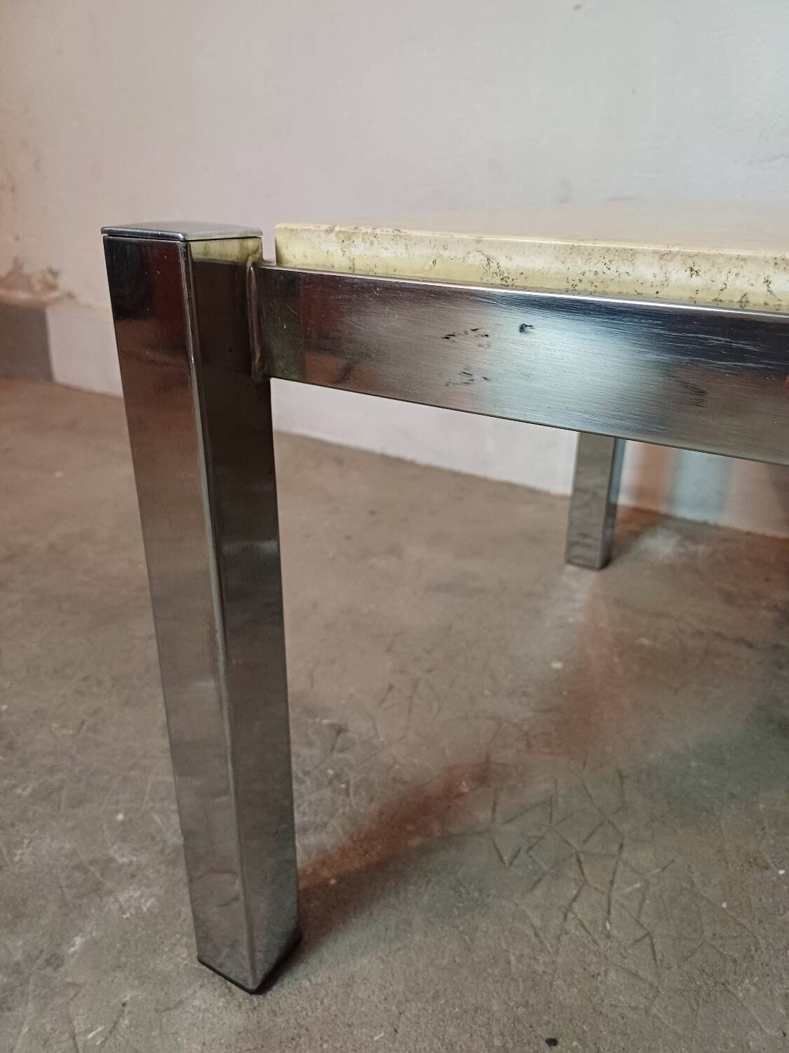 Table basse travertin vintage