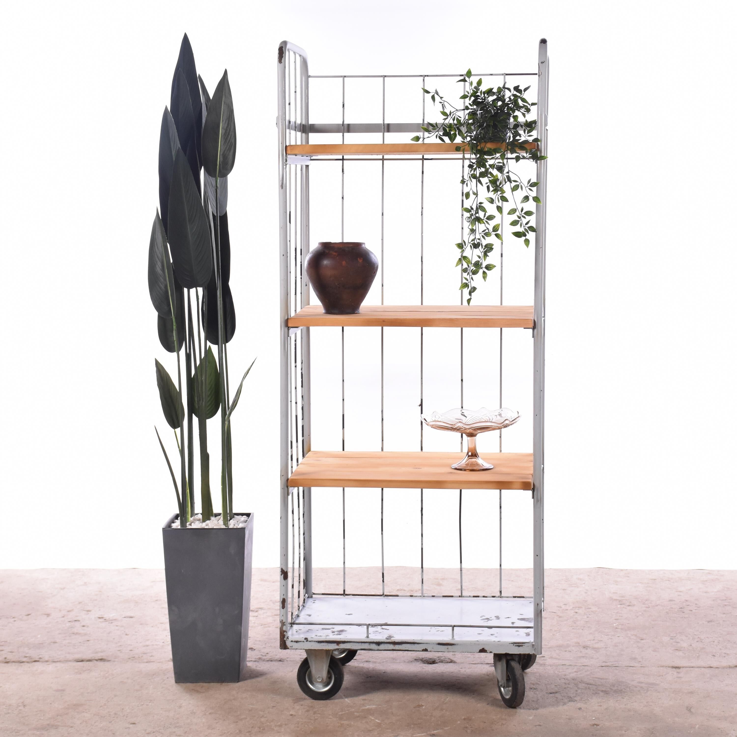 Industrial shelving unit on wheels Trolley