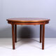 Round walnut dining table by Troeds, Sweden, 1960