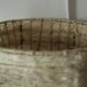 Vintage ceramic lamp with a wool shade.