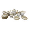 Antique 19th century coffee/tea service in fine Limoge white and gold porcelain - WG & Co - Empir style