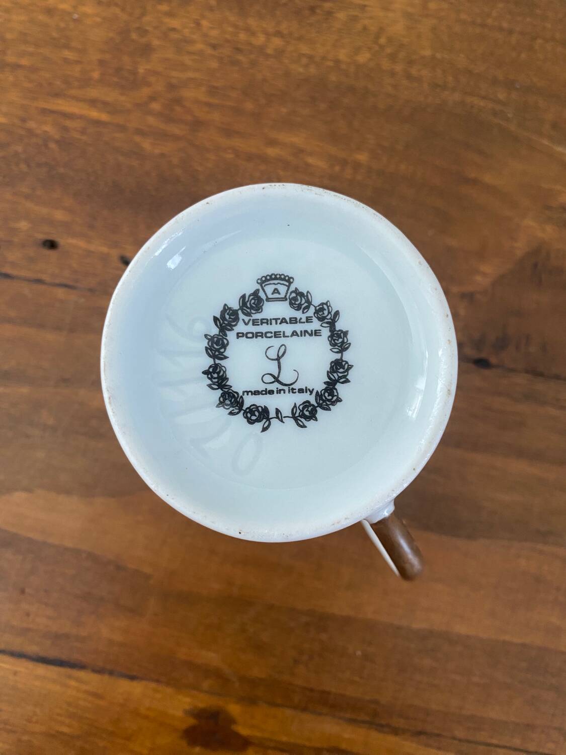 Genuine ITALY porcelain cup and saucer