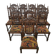 Ltee laval - set of 6 or 12 carved solid wood chairs - very good condition