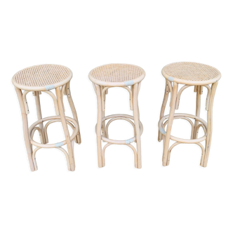 Set of 3 high stools Roberti Rattan