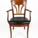 Mid-20th century solid cherry wood office chair.