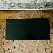 Vintage painter's chest in dark green wood
