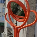 Mirror coat rack on foot