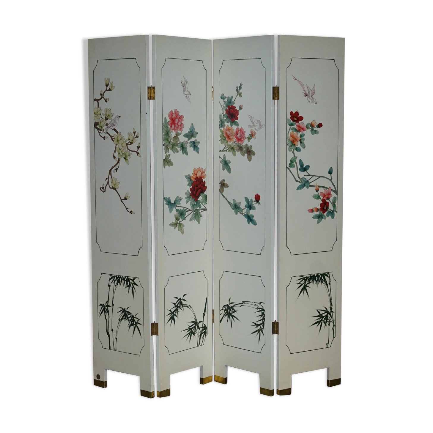 Vintage folding screen in hard stone