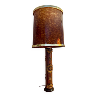 Lamp with printing roller