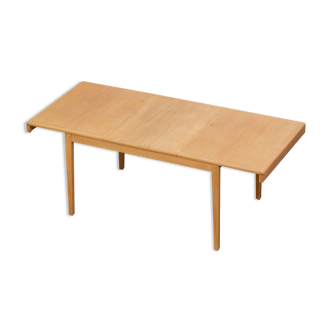 Vintage scandinavian table raw wood 1960