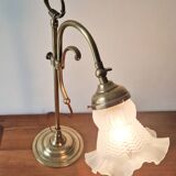 Art Nouveau bronze tulip lamp
