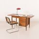 Scandinavian mid century teak desk with extension by Austvoll Møbelfabrikk,