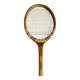 Vintage blond wood tennis racket