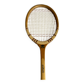 Vintage blond wood tennis racket