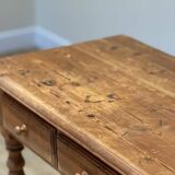 Console victorienne allongée en pin mélis méditerranéen — Fin du XIXe siècle