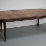 Large Oval Dutch Rustic Farmhouse Teak Dining Table