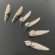 6 various animal knife holders in silver-colored metal