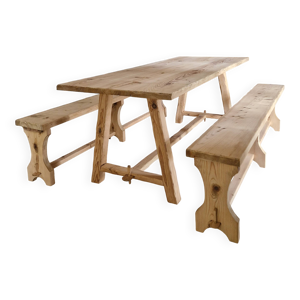 Table de ferme et bancs