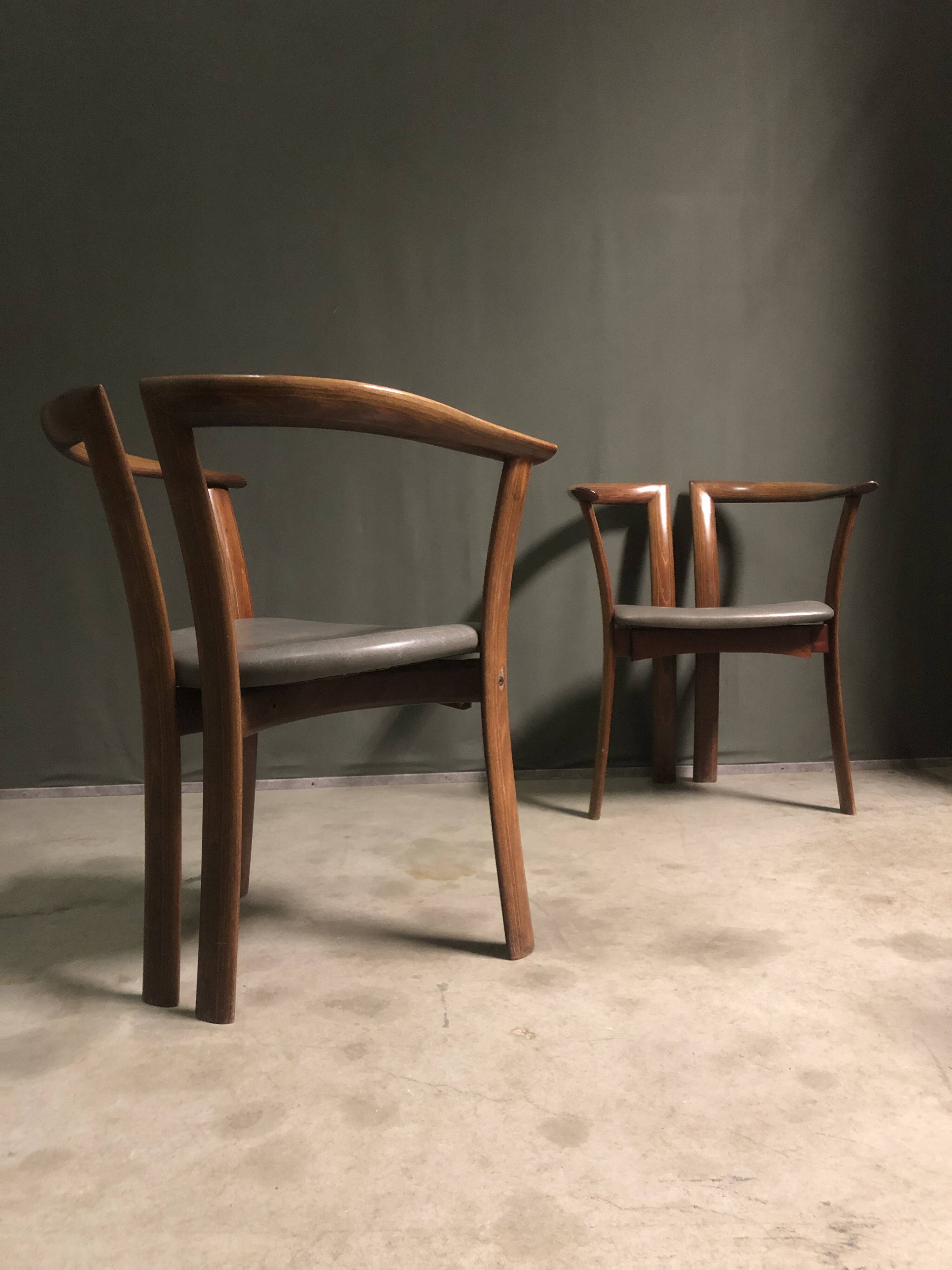 Rare PAIR OF DANISH ARMCHAIRS FOR SCHOU ANDERSEN