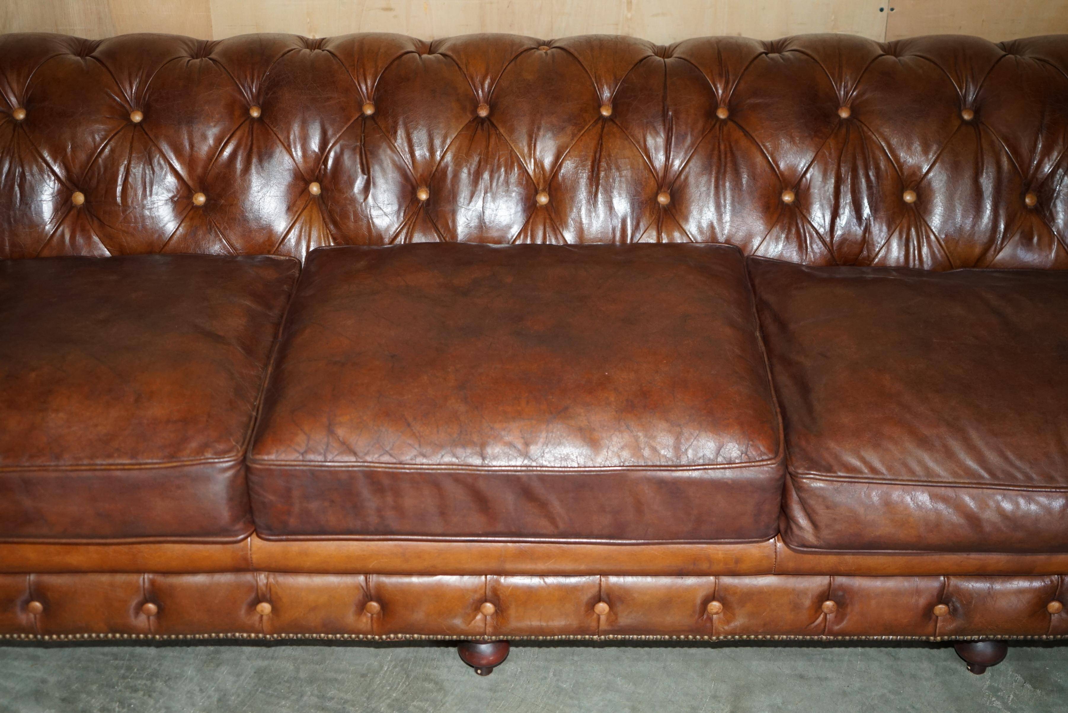 Heritage Biker Chesterfield Leather Sofa for 6 people by Timothy Oulton