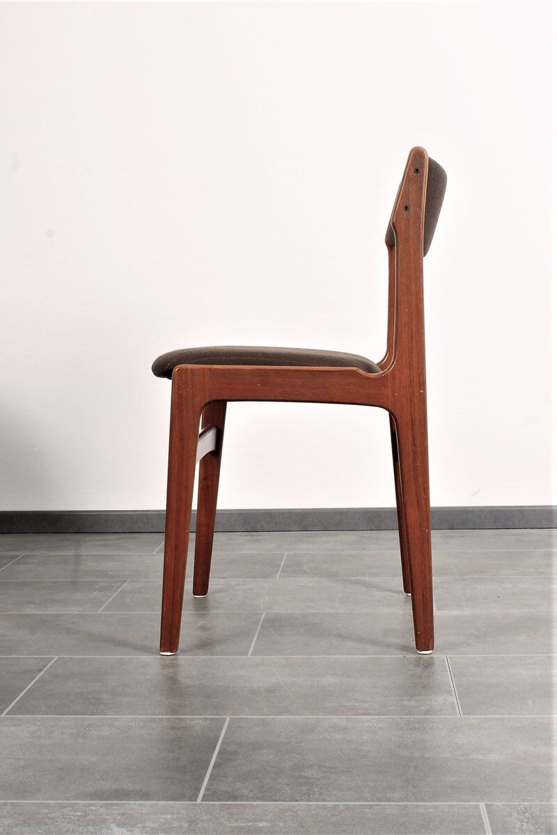 Set of 4 teak dining chairs by Erik Buch for Anderstrup 1950s