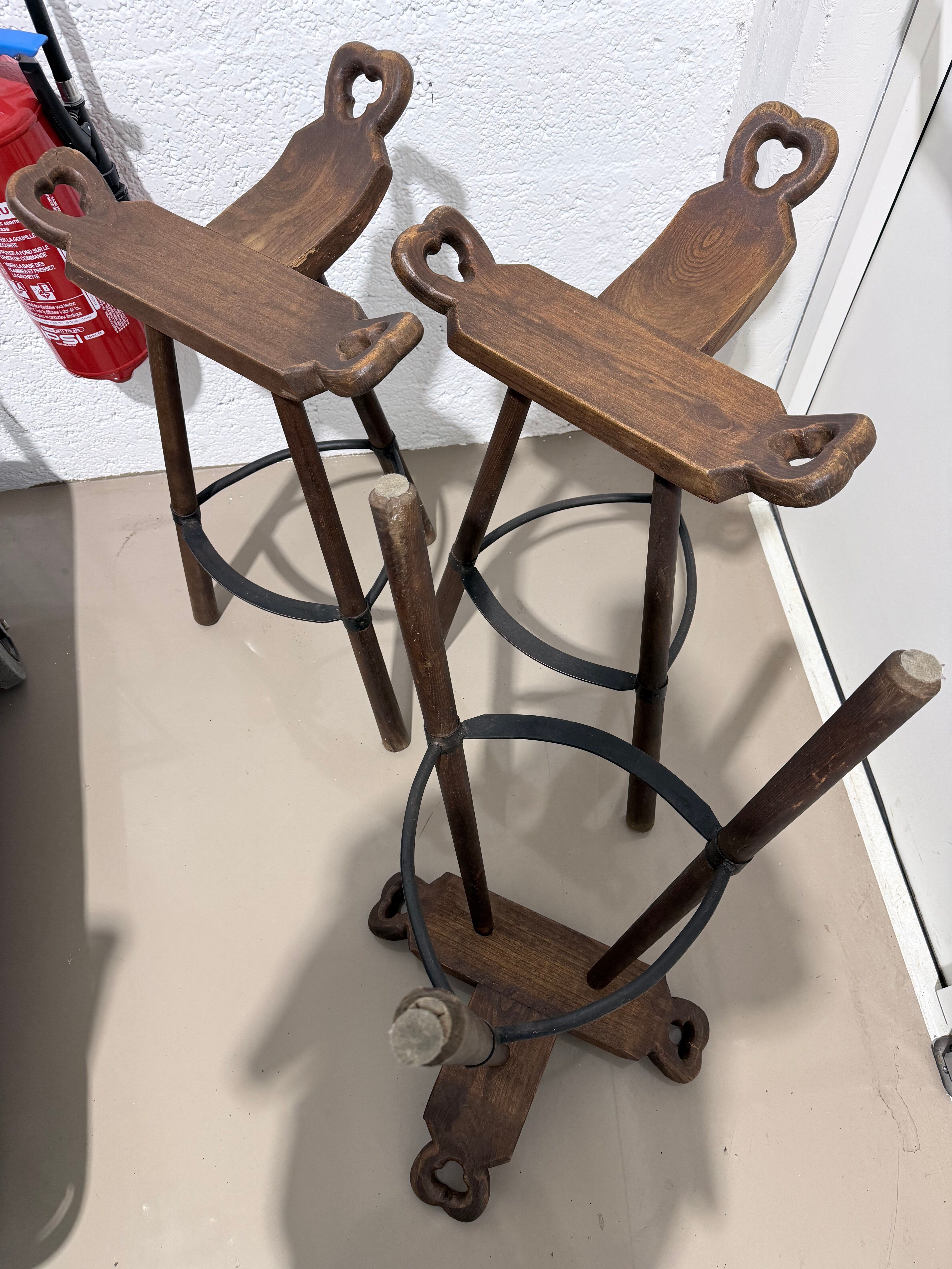 3 brutalist stool hats