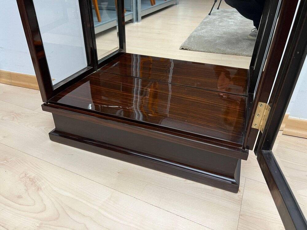 Art Deco Display Cabinet in Glass & Macassar Veneer, France, 1930