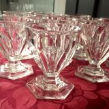 Suite of 12 glasses a porto baccarat modele harcourt