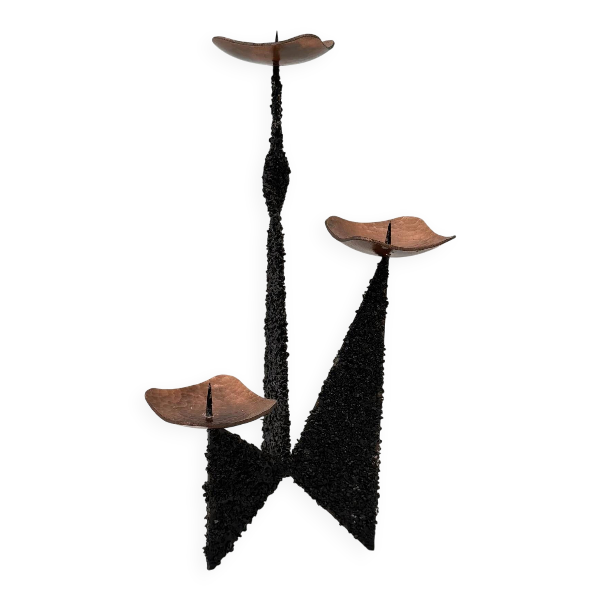 Bougeoir moderniste en métal, 1960