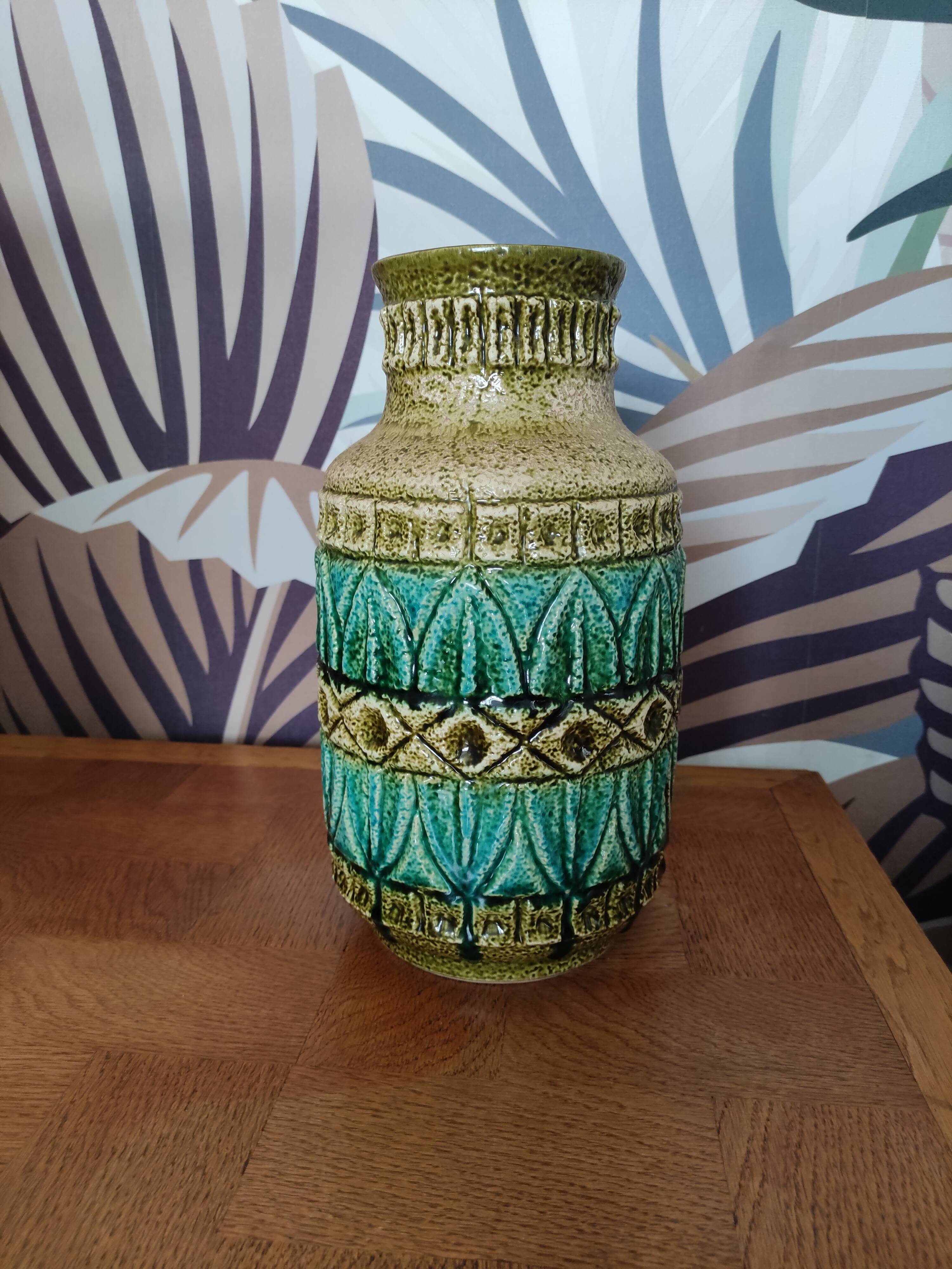 West Germany ceramic vase by Bay