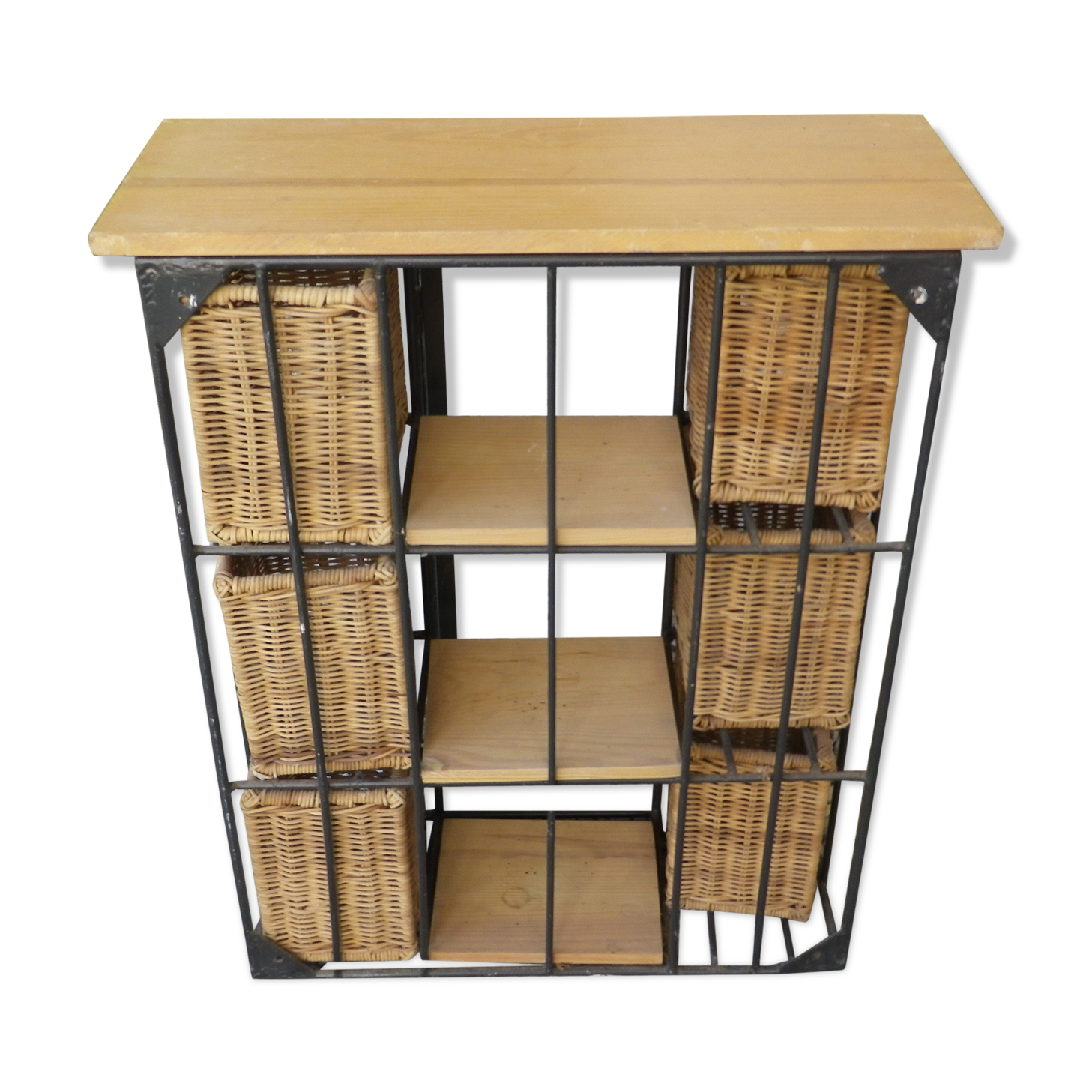 Rattan metal cabinet